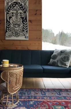 MUM's Kind King side table, 35 cm, rattan