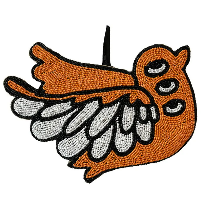 MUM's Orange Birdy wall art, 28 x 25 cm