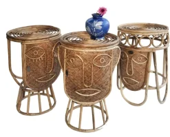 MUM's Queen of Good Hearts side table, 35 cm, rattan