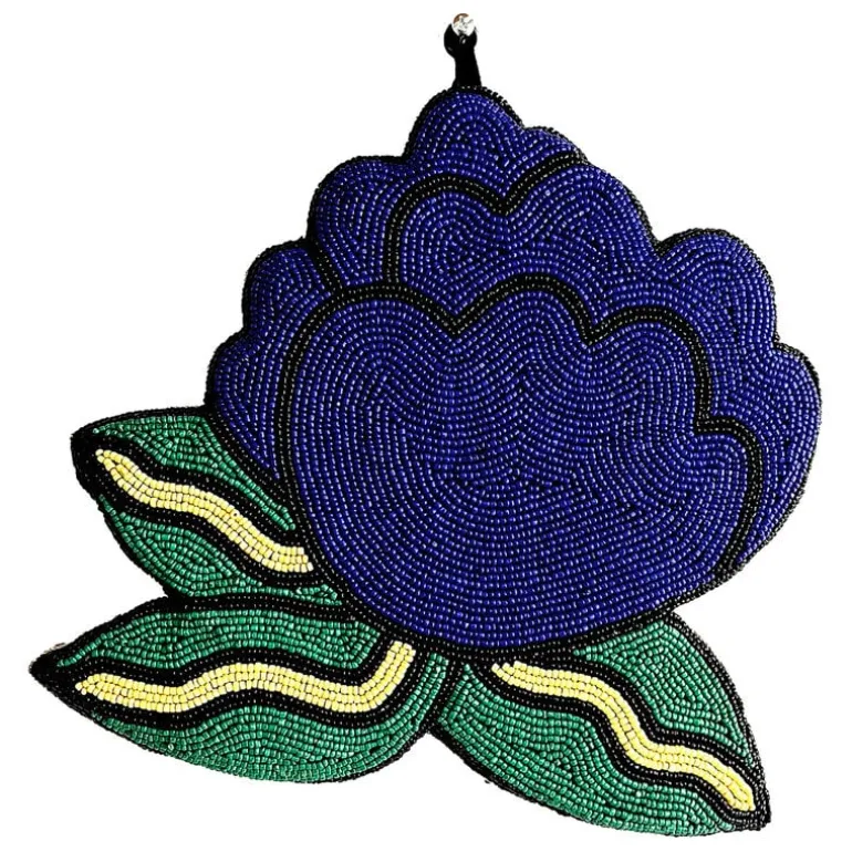 MUM's Rose wall art, 28 x 25 cm, blue