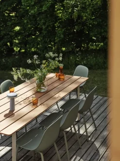 Muuto 70/70 Outdoor table, 225 x 90 cm, Sapele Mahogany - grey