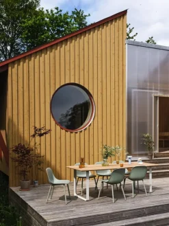 Muuto 70/70 Outdoor table, 225 x 90 cm, Sapele Mahogany - grey