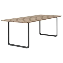 Muuto 70/70 Outdoor table, 225 x 90 cm, Sapele Mahogany - anthr. black
