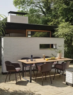 Muuto 70/70 Outdoor table, 225 x 90 cm, Sapele Mahogany - anthr. black