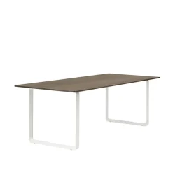 Muuto 70/70 table, 225 x 90 cm, solid smoked oak - white