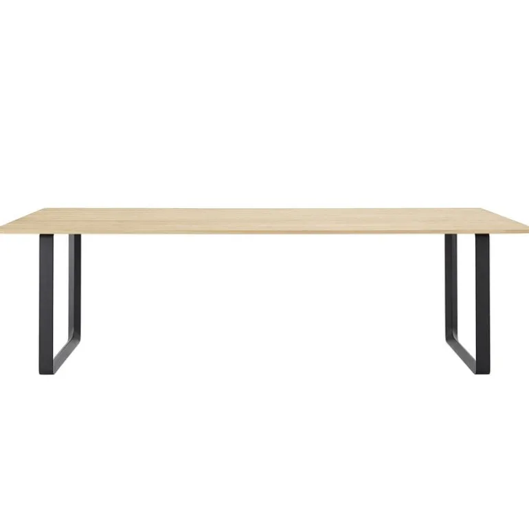 Muuto 70/70 table, 255 x 108 cm, solid oak - black