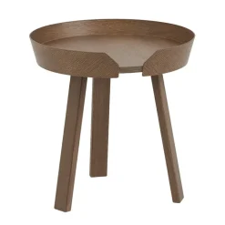 Muuto Around coffee table, small, stained dark brown