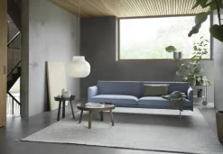 Muuto Around coffee table, large, stained dark brown