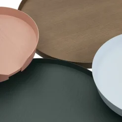 Muuto Around coffee table, large, stained dark brown