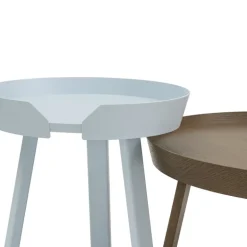 Muuto Around coffee table, large, stained dark brown