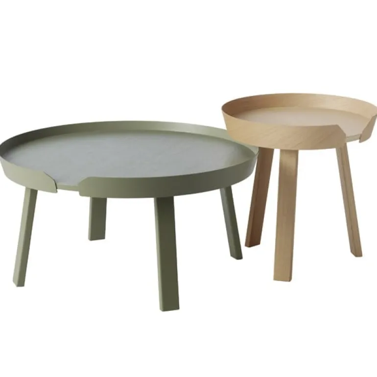 Muuto Around coffee table, large, dusty green
