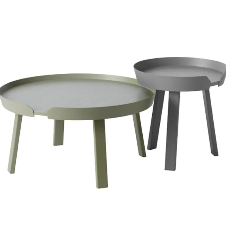 Muuto Around coffee table, large, dusty green