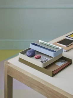 Muuto Arrange Desktop Series configuration 2, l. blue-grey-brown green