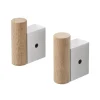 Muuto Attach coat hook 2 pcs, aluminium - oak