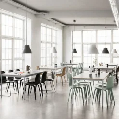 Muuto Base table 190 x 85 cm, laminate with plywood edges, white