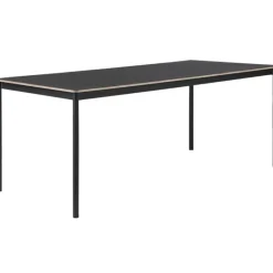 Muuto Base table 190 x 85 cm, linoleum with plywood edges, black