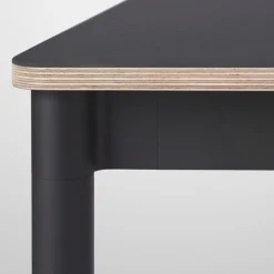 Muuto Base table 190 x 85 cm, linoleum with plywood edges, black