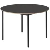 Muuto Base table round 110 cm, linoleum with plywood edges, black