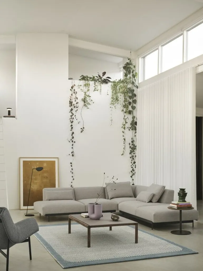 Muuto Couple coffee table,120 x 84cm, plain/wavy, taupe-dark oiled oak