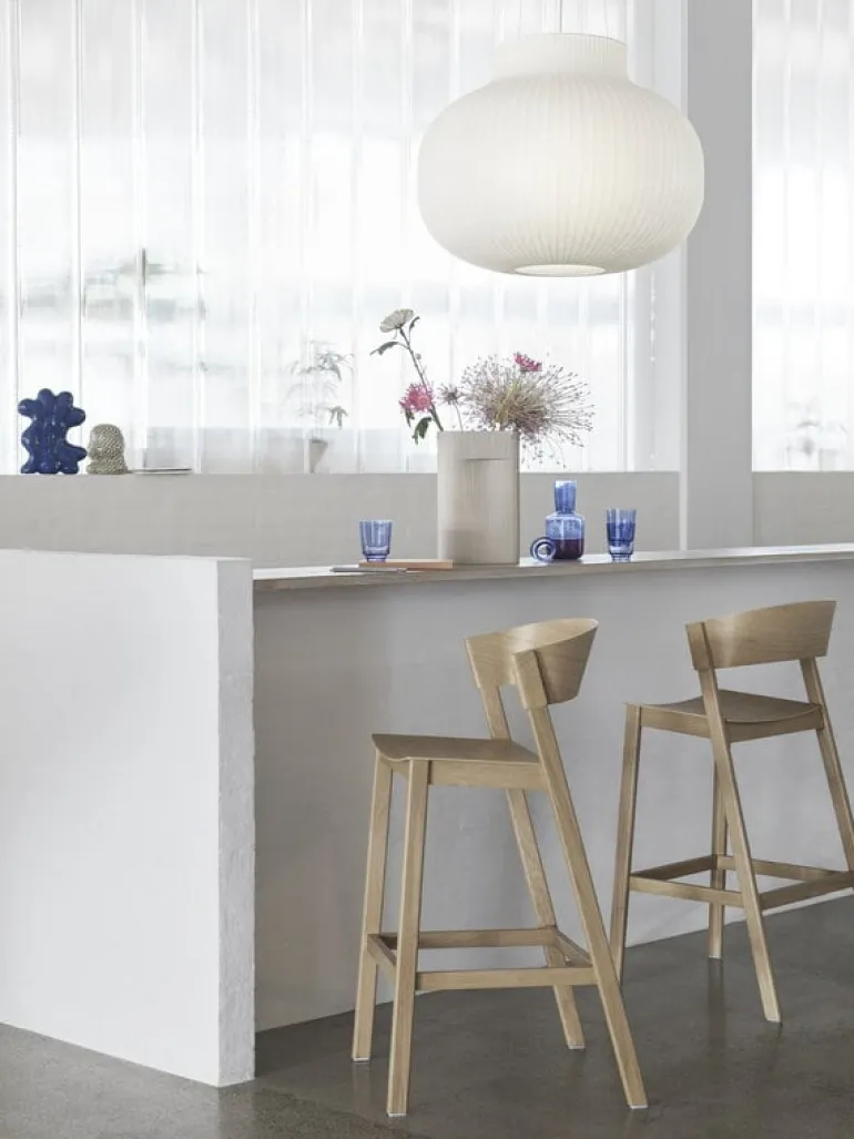 Muuto Cover bar stool, 75 cm, stained dark brown