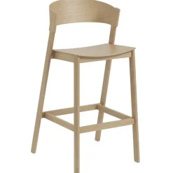 Muuto Cover bar stool, 75 cm, oak