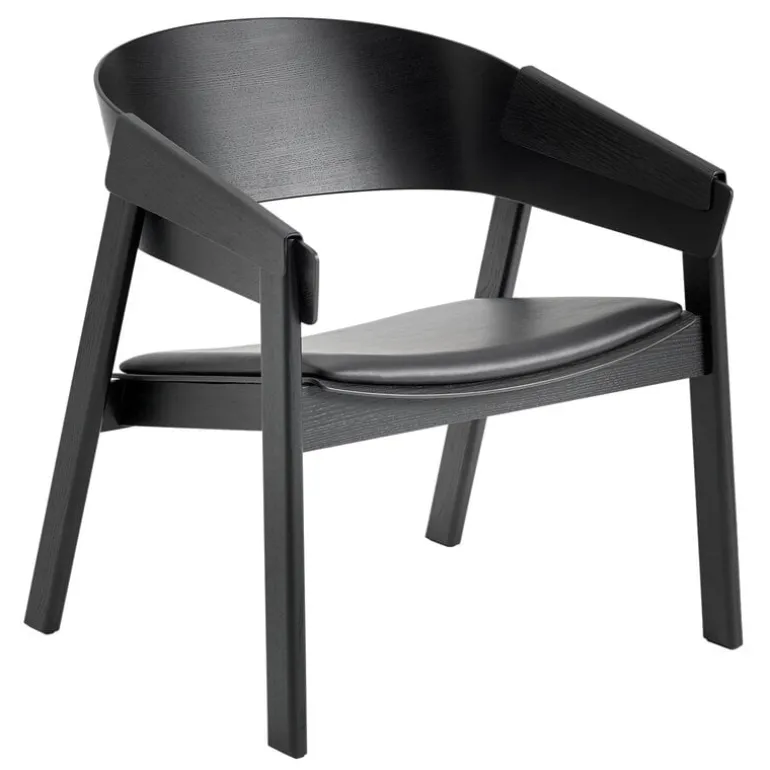 Muuto Cover lounge chair, black - black leather