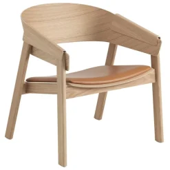 Muuto Cover lounge chair, oak - cognac leather