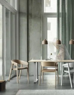 Muuto Cover lounge chair, oak - cognac leather