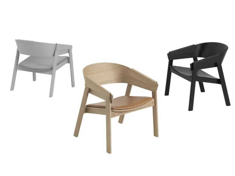 Muuto Cover lounge chair, oak - cognac leather