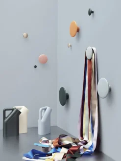 Muuto Dots Metal coat hook, dark green