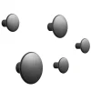 Muuto Dots Metal coat hooks, set of 5, black