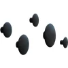 Muuto Dots Wood coat hooks, set of 5, black