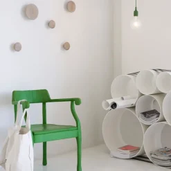 Muuto Dots Wood coat hooks, set of 5, black