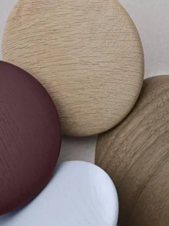 Muuto Dots Wood coat hook, stained dark brown