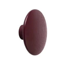Muuto Dots Wood coat hook, burgundy