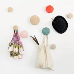 Muuto Dots Wood coat hook, midnight blue