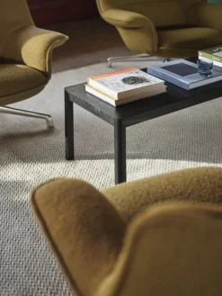 Muuto Doze lounge chair, low, swivel base,  pol. alum-brown Hearth 008