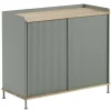 Muuto Enfold sideboard, 100 cm, high, oak - dusty green