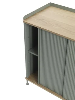 Muuto Enfold sideboard, 100 cm, high, oak - dusty green