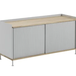 Muuto Enfold sideboard, 124 cm, low, oak - grey
