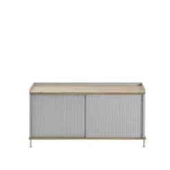 Muuto Enfold sideboard, 124 cm, low, oak - grey