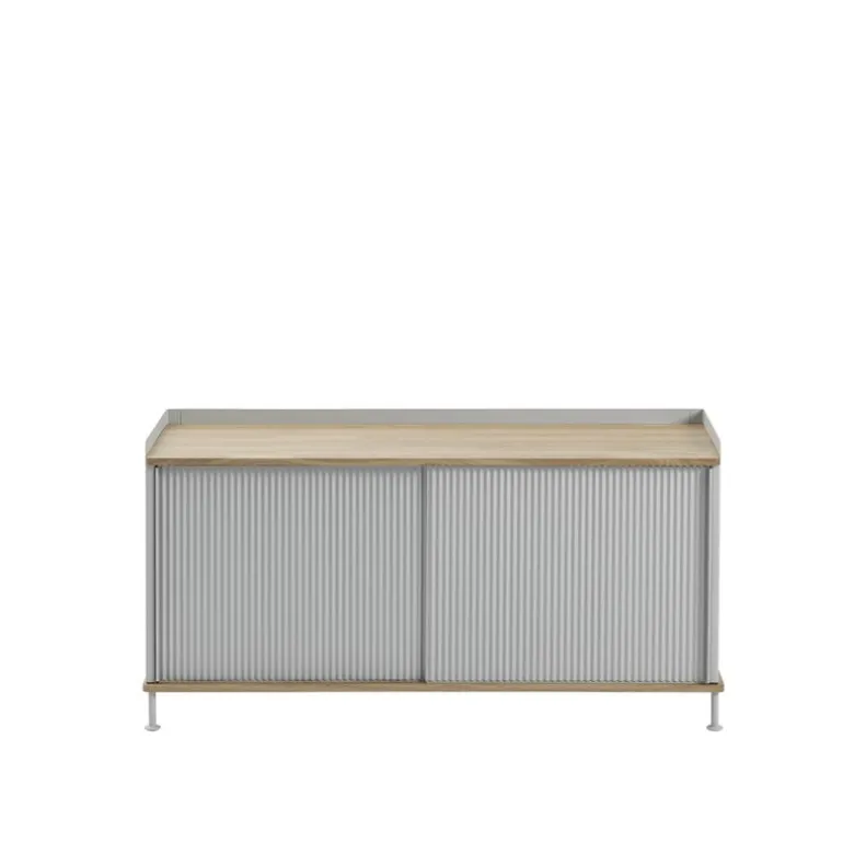Muuto Enfold sideboard, 124 cm, low, oak - grey