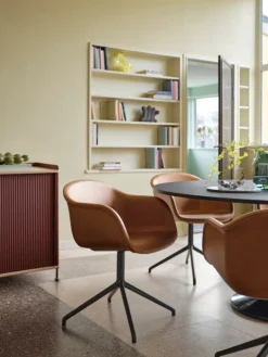 Muuto Enfold sideboard, 100 cm, high, oak - deep red