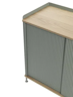 Muuto Enfold sideboard, 124 cm, low, oak - dusty green