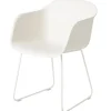 Muuto Fiber armchair, sled base, white
