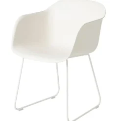 Muuto Fiber armchair, sled base, white