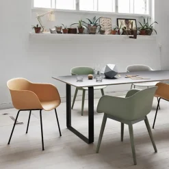 Muuto Fiber armchair, sled base, white