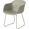 Muuto Fiber armchair, sled base, green