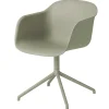 Muuto Fiber armchair, swivel base, dusty green