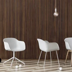 Muuto Fiber armchair, swivel base, black